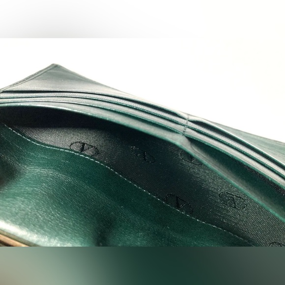 VALENTINO GARAVANI VINTAGE LARGE LOGO LEATHER LONG WALLET - Picture 15 of 16